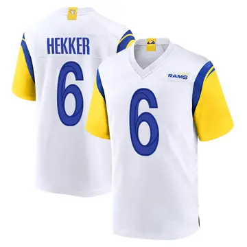 Youth Los Angeles Rams Johnny Hekker White Game Jersey